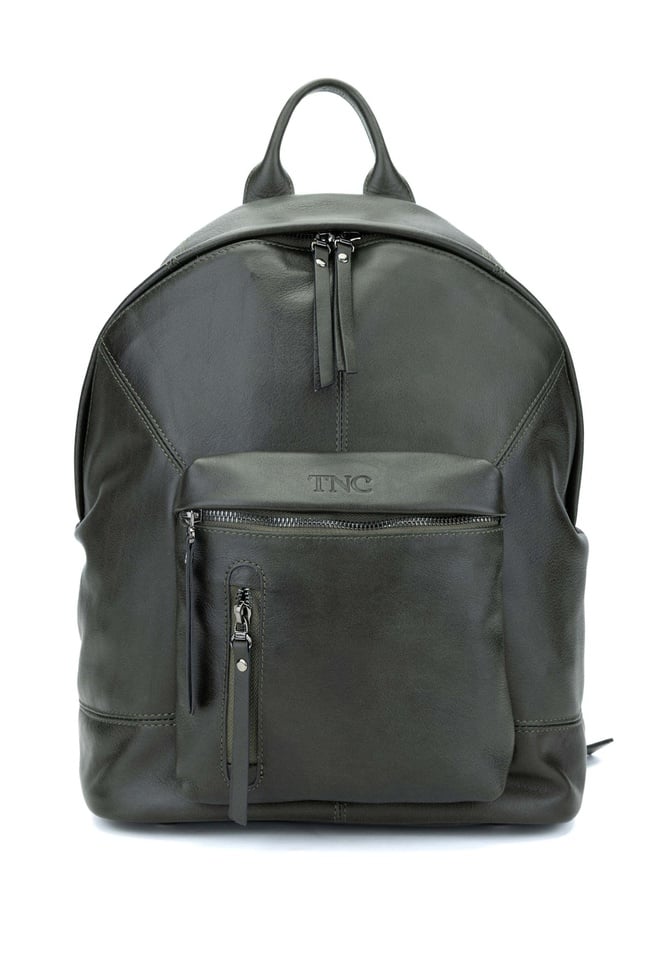  Tamer Tanca Erkek Hakiki Deri Yeşil Sırt Çantası