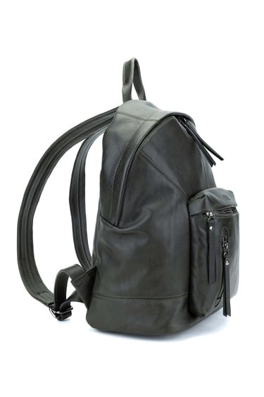  Tamer Tanca Erkek Hakiki Deri Yeşil Sırt Çantası