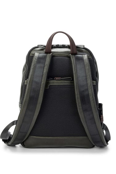  Tamer Tanca Erkek Hakiki Deri Yeşil/Kahverengi Sırt Çantası