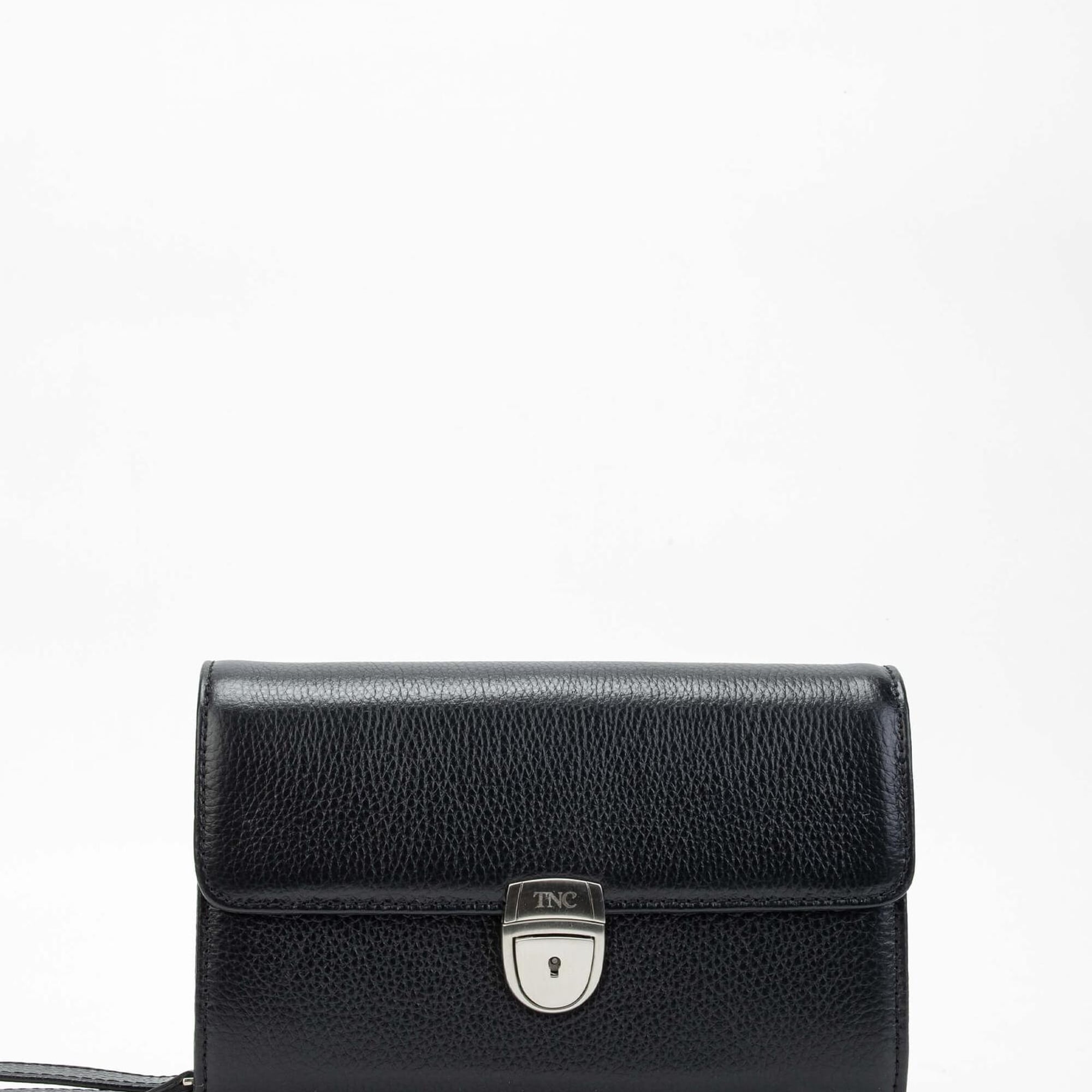 Tamer Tanca Erkek Hakiki Deri Siyah El Çantası