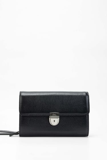  Tamer Tanca Erkek Hakiki Deri Siyah El Çantası