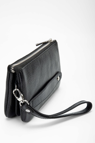  Tamer Tanca Erkek Hakiki Deri Siyah El Çantası