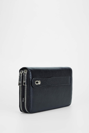  Tamer Tanca Erkek Hakiki Deri Siyah El Çantası