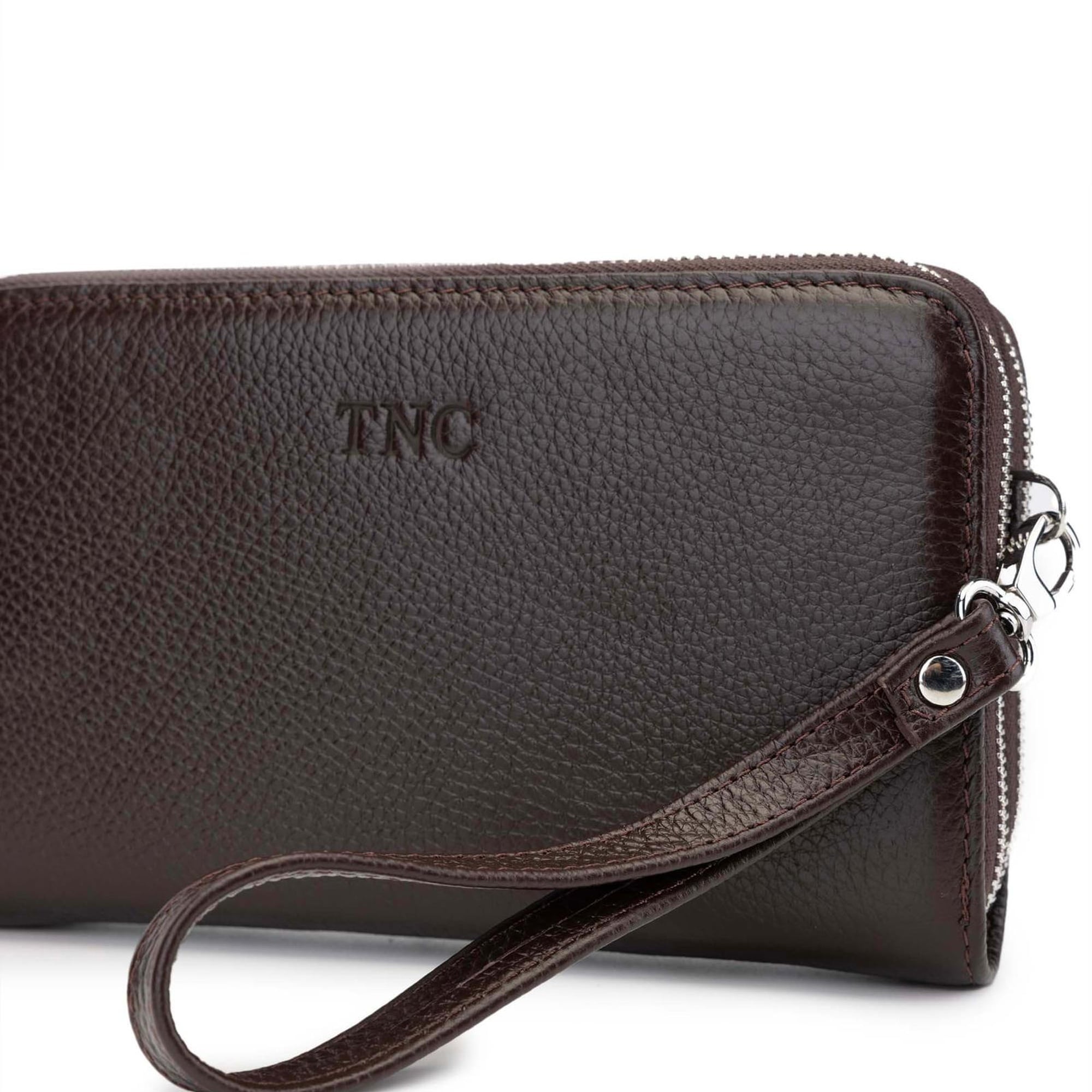 Tamer Tanca Erkek Hakiki Deri Kahverengi El Çantası