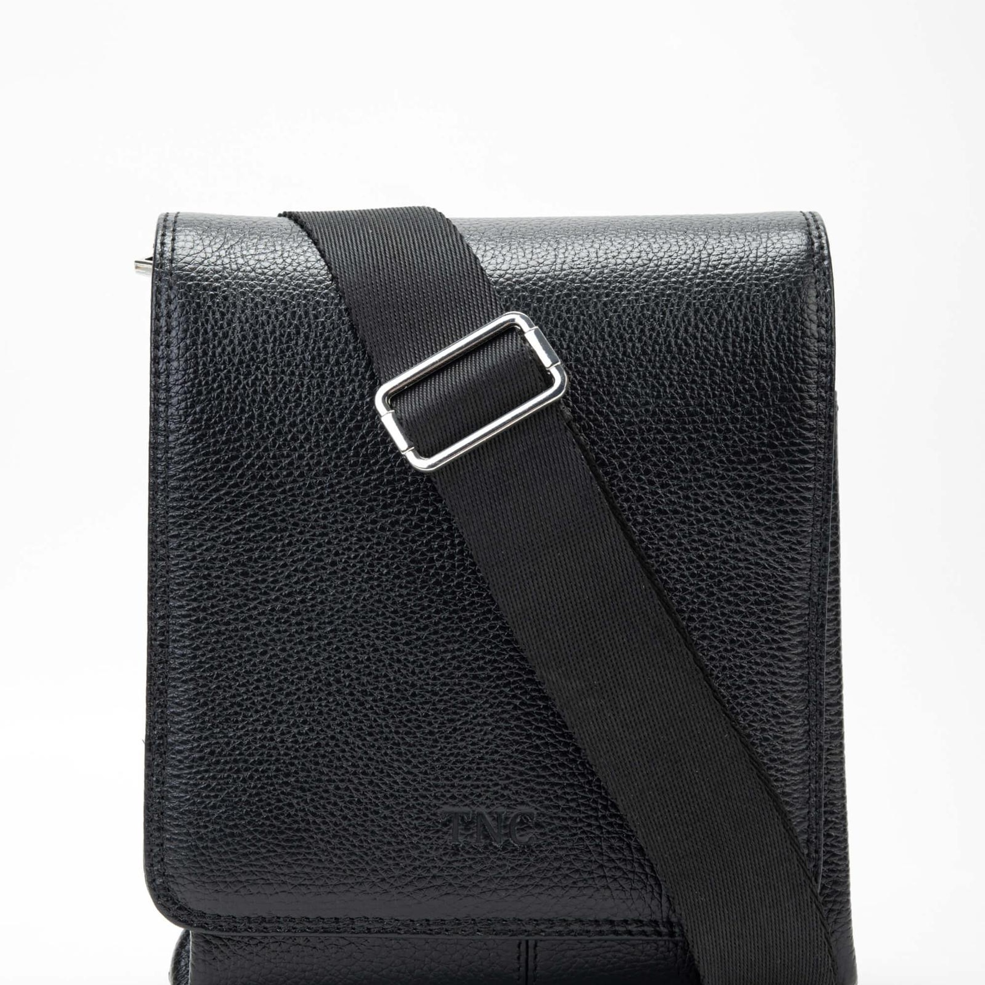 Tamer Tanca Erkek Hakiki Deri Siyah Postacı Çanta