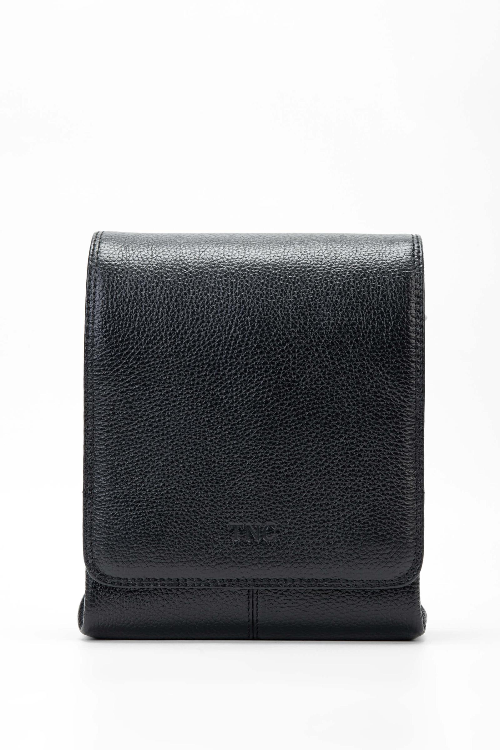  Tamer Tanca Erkek Hakiki Deri Siyah Postacı Çanta