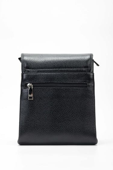  Tamer Tanca Erkek Hakiki Deri Siyah Postacı Çanta