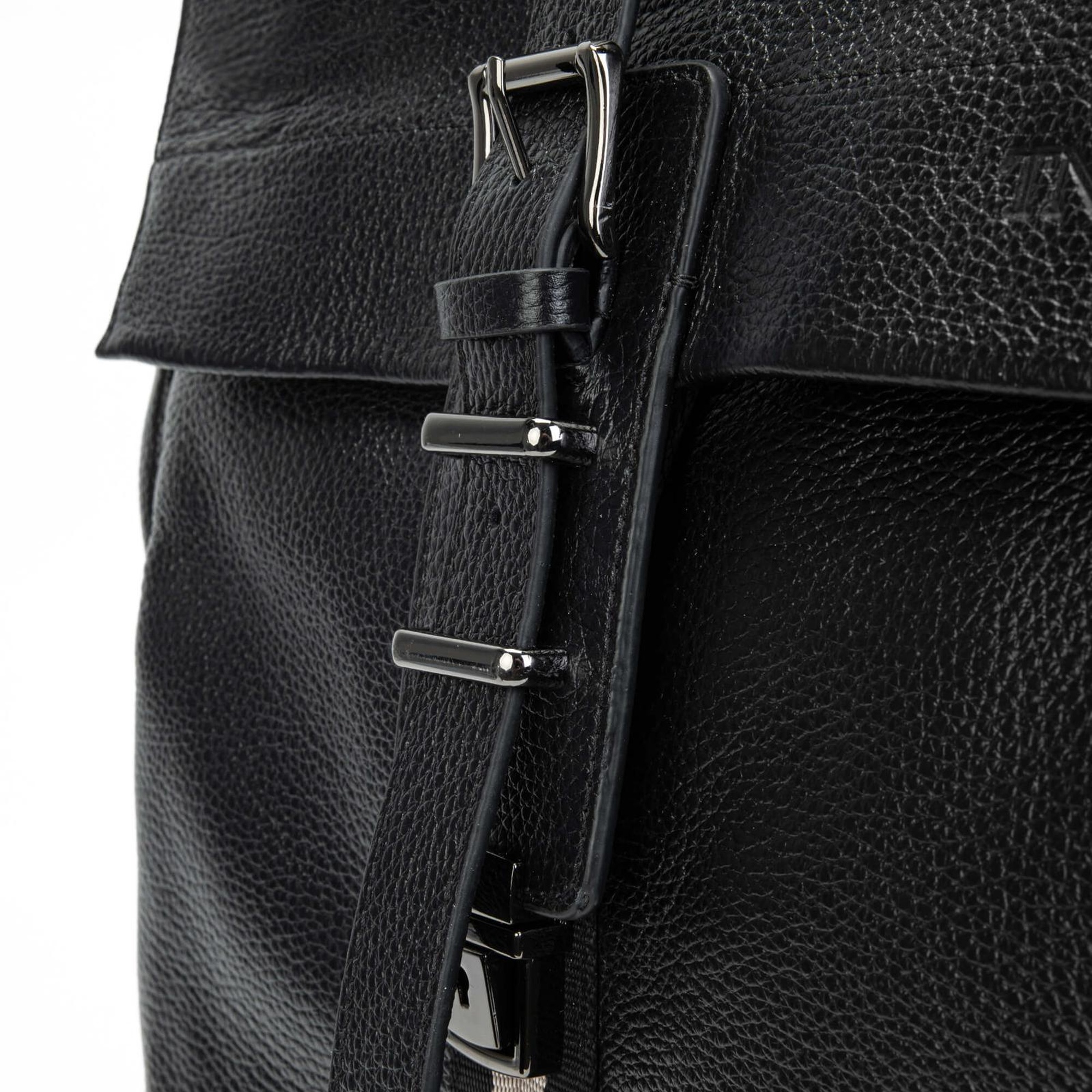 Tamer Tanca Erkek Hakiki Deri Siyah Sırt Çantası