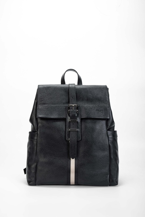  Tamer Tanca Erkek Hakiki Deri Siyah Sırt Çantası