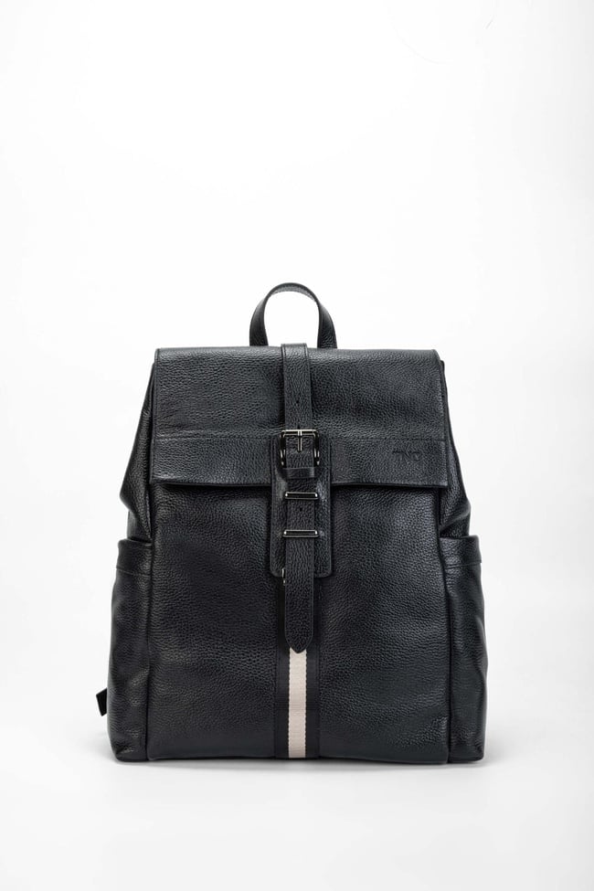  Tamer Tanca Erkek Hakiki Deri Siyah Sırt Çantası