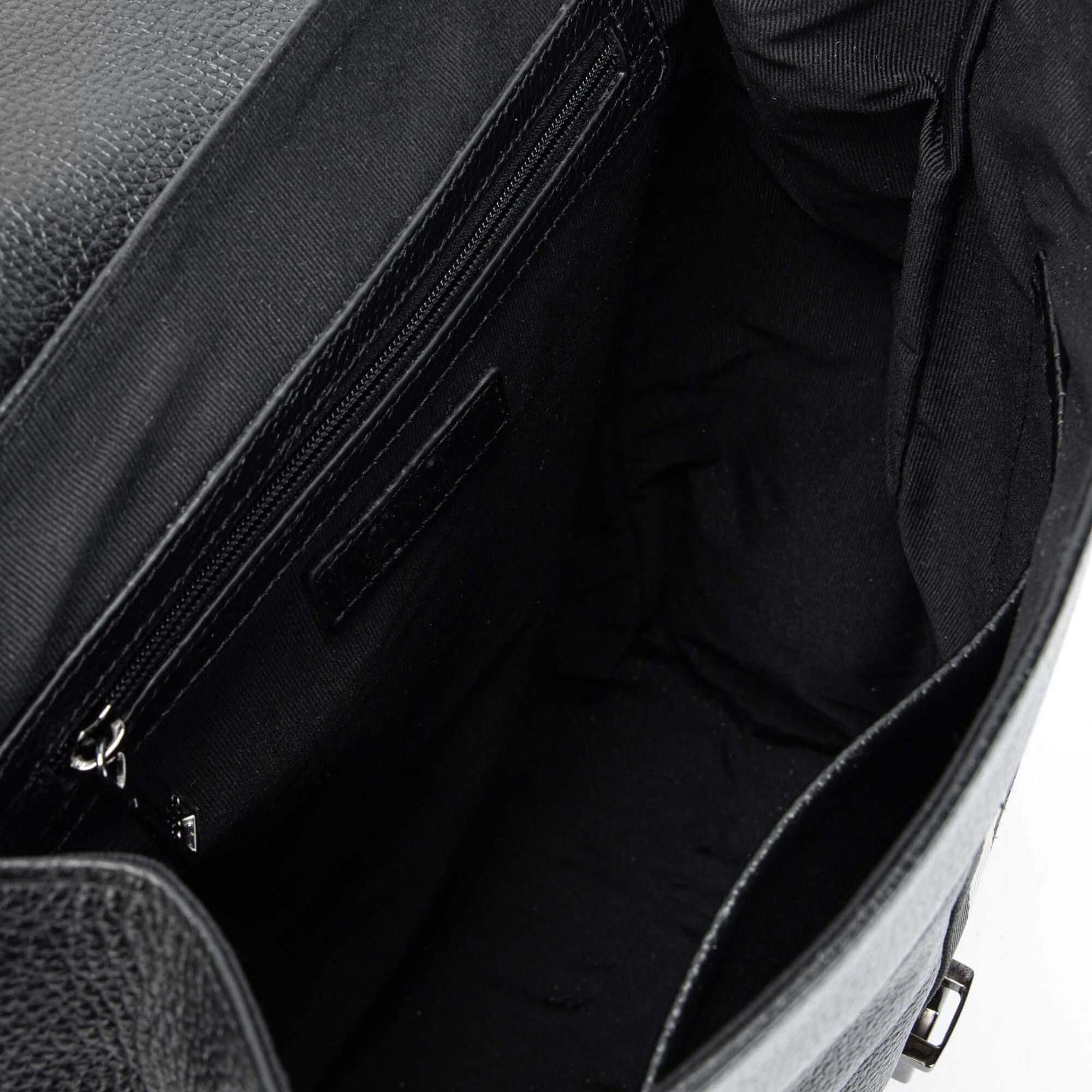 Tamer Tanca Erkek Hakiki Deri Siyah Sırt Çantası