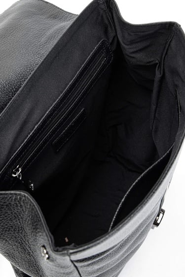  Tamer Tanca Erkek Hakiki Deri Siyah Sırt Çantası