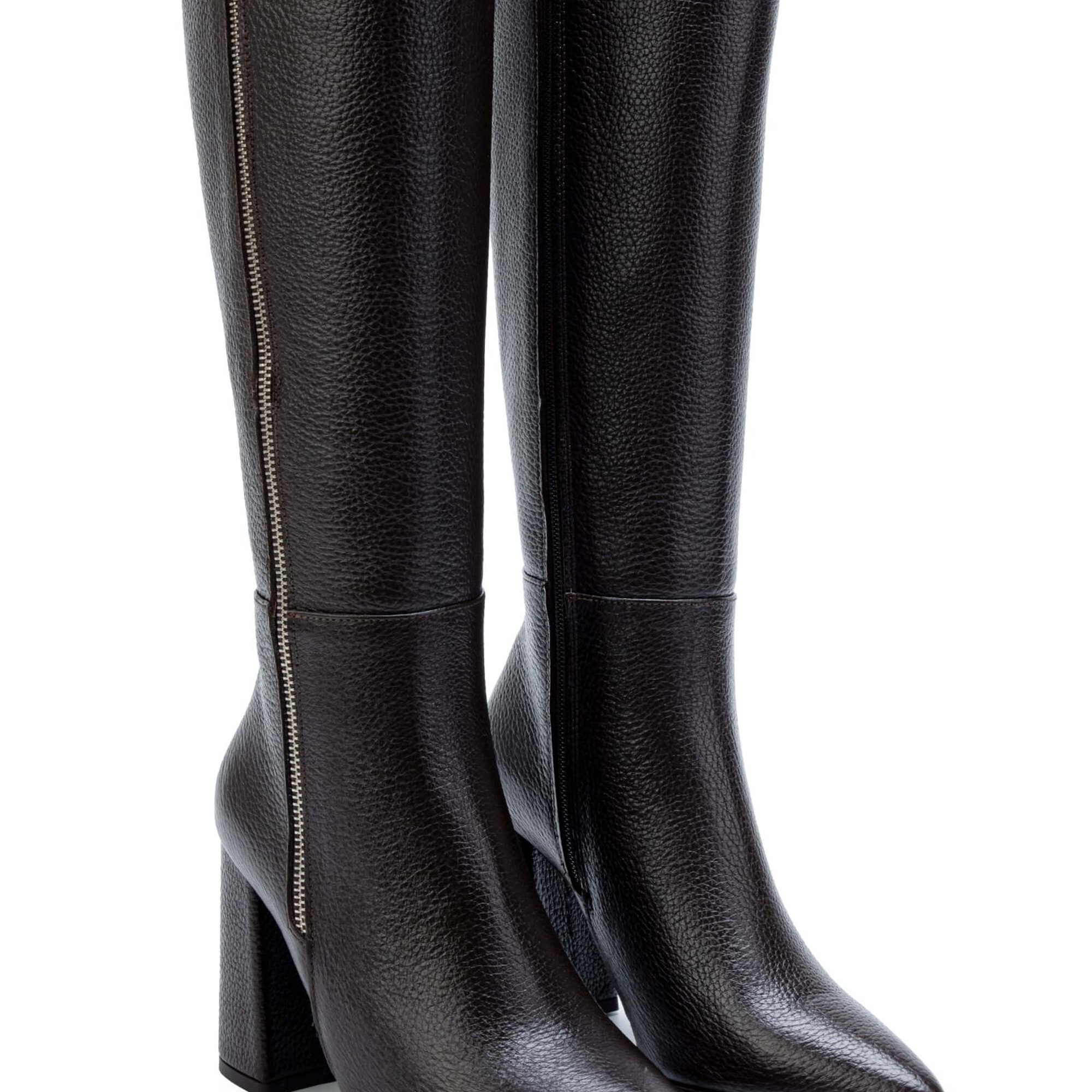 Tamer Tanca Kadın Hakiki Deri Kahverengi Floter Klasik Çizme