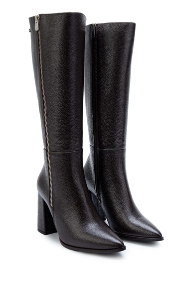  Tamer Tanca Kadın Hakiki Deri Kahverengi Floter Klasik Çizme