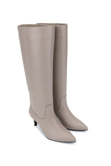  Tamer Tanca Kadın Hakiki Deri Vizon Topuklu Çizme