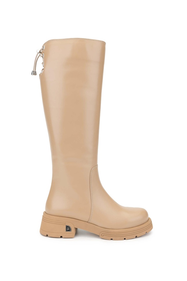  Tamer Tanca Kadın Hakiki Deri Camel Casual Çizme