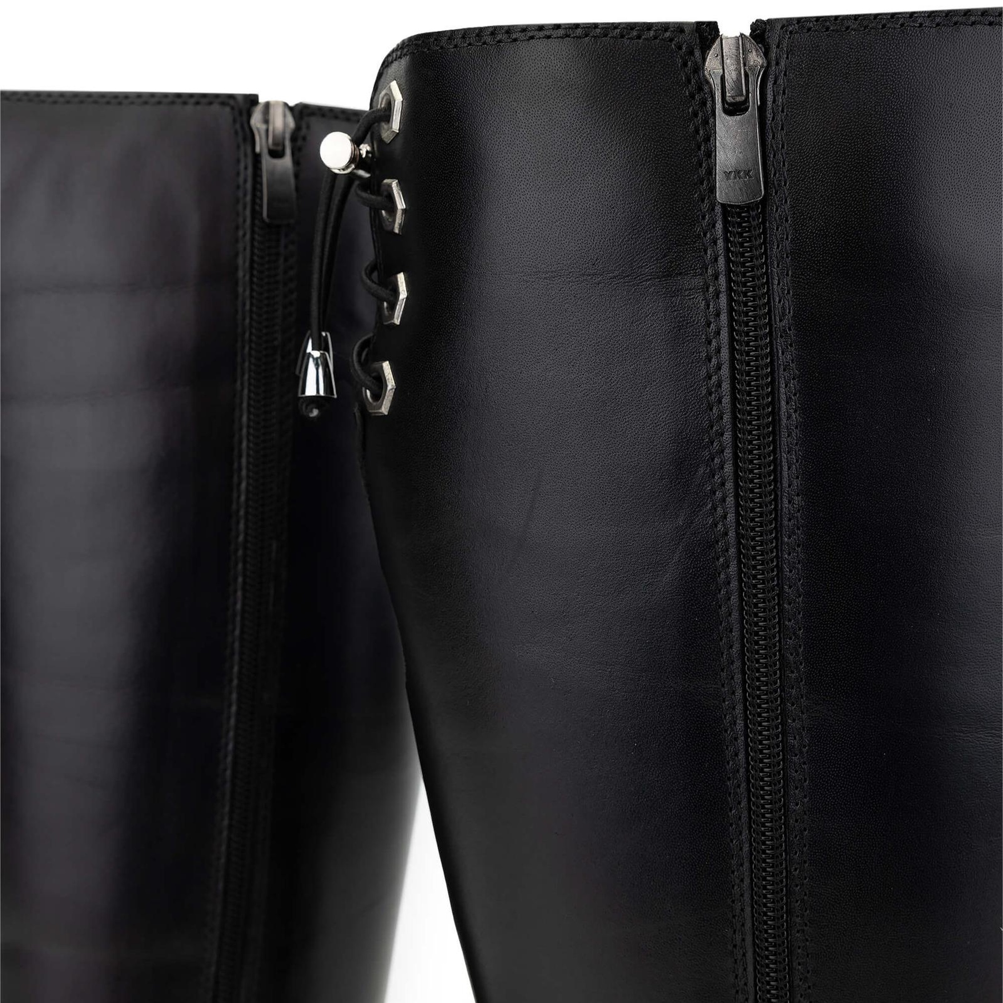 Tamer Tanca Kadın Hakiki Deri Siyah Deri Casual Çizme