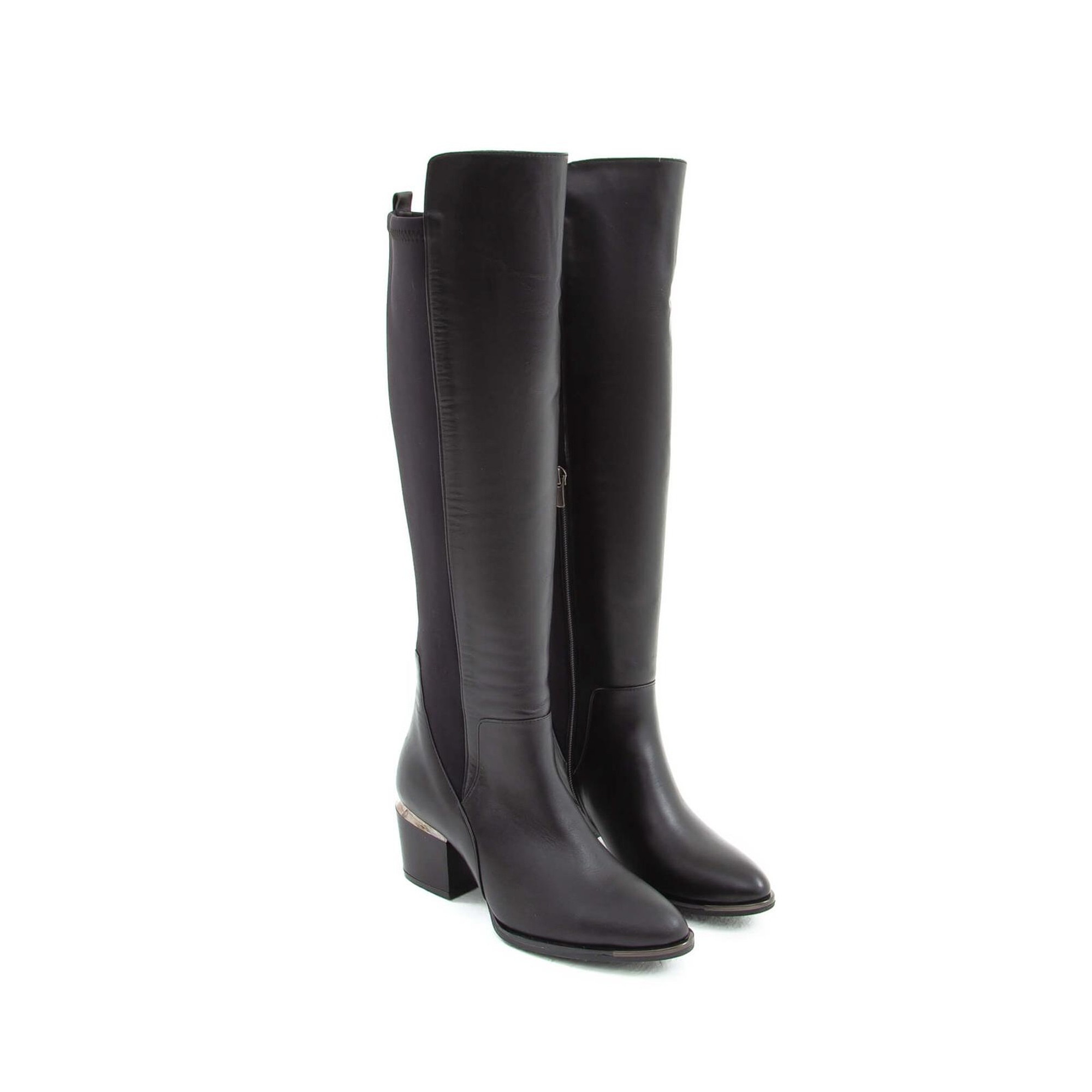 Tamer Tanca Kadın Hakiki Deri Siyah Klasik Çizme