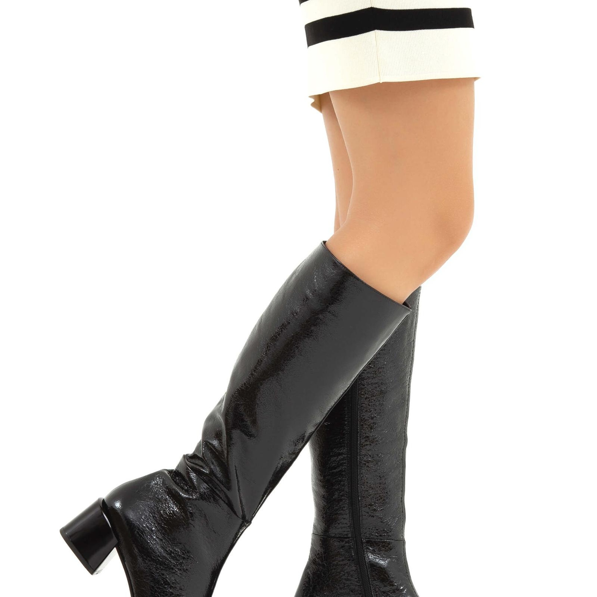 Tamer Tanca Kadın Hakiki Deri Siyah Rugan Topuklu Çizme