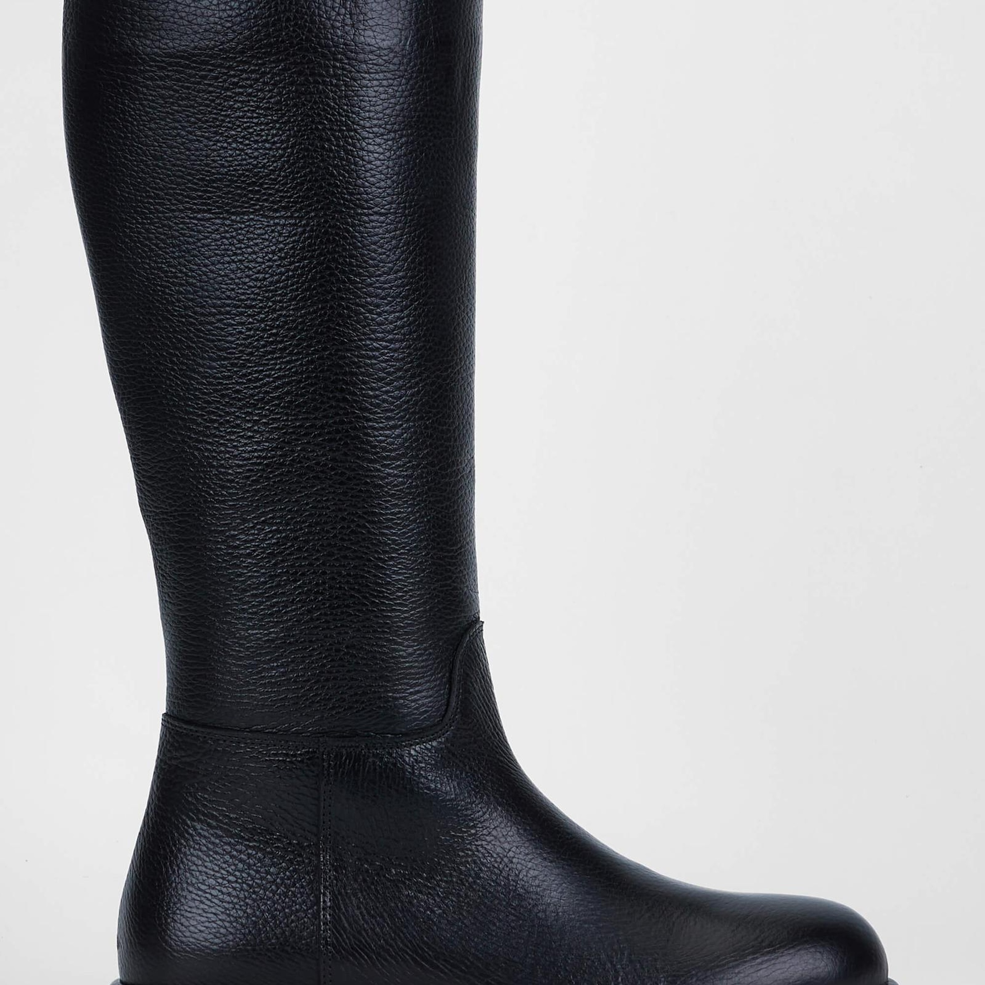 Tamer Tanca Kadın Hakiki Deri Siyah Casual Çizme