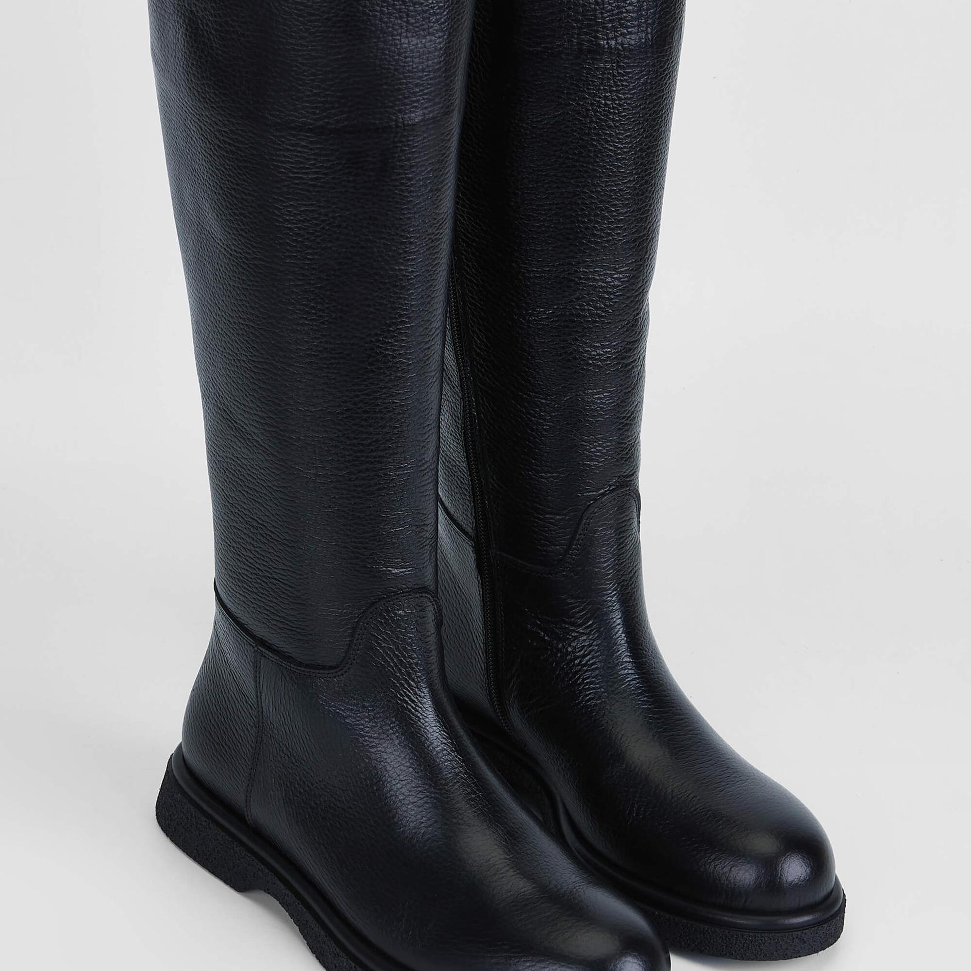 Tamer Tanca Kadın Hakiki Deri Siyah Casual Çizme