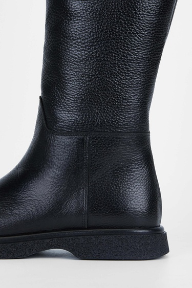  Tamer Tanca Kadın Hakiki Deri Siyah Casual Çizme