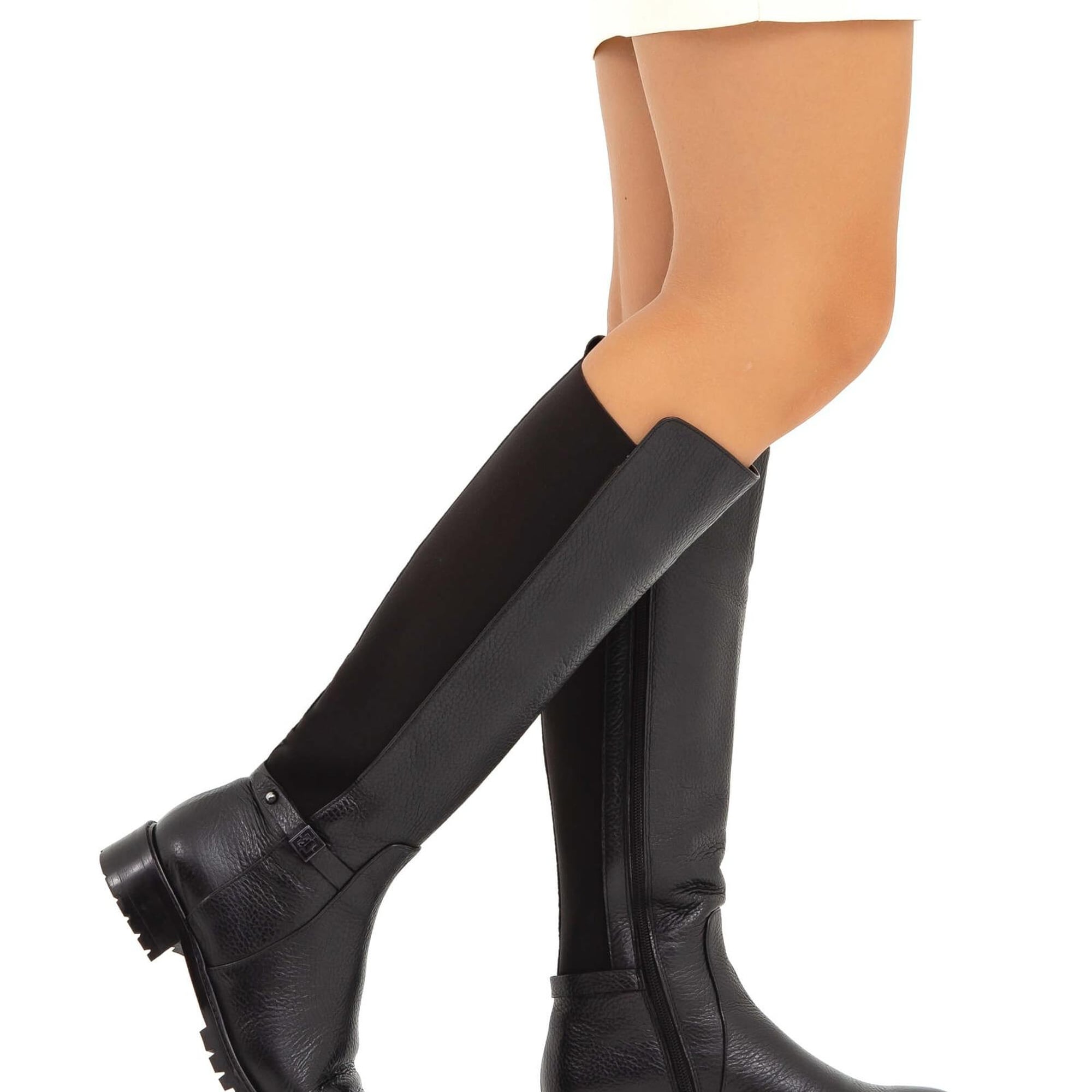 Tamer Tanca Kadın Hakiki Deri Siyah Floter Casual Çizme