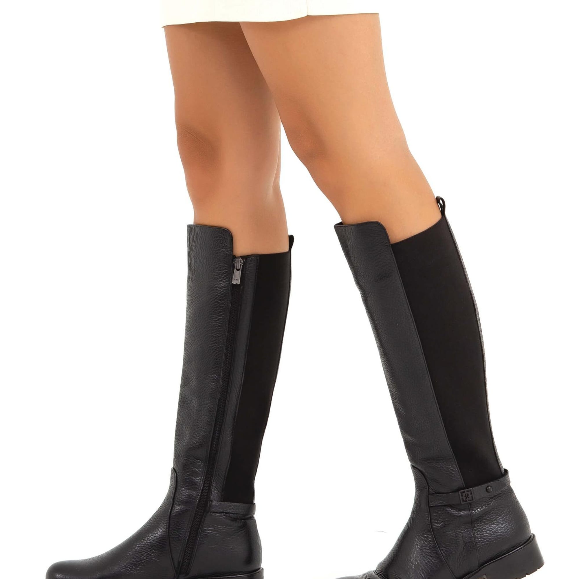 Tamer Tanca Kadın Hakiki Deri Siyah Floter Casual Çizme