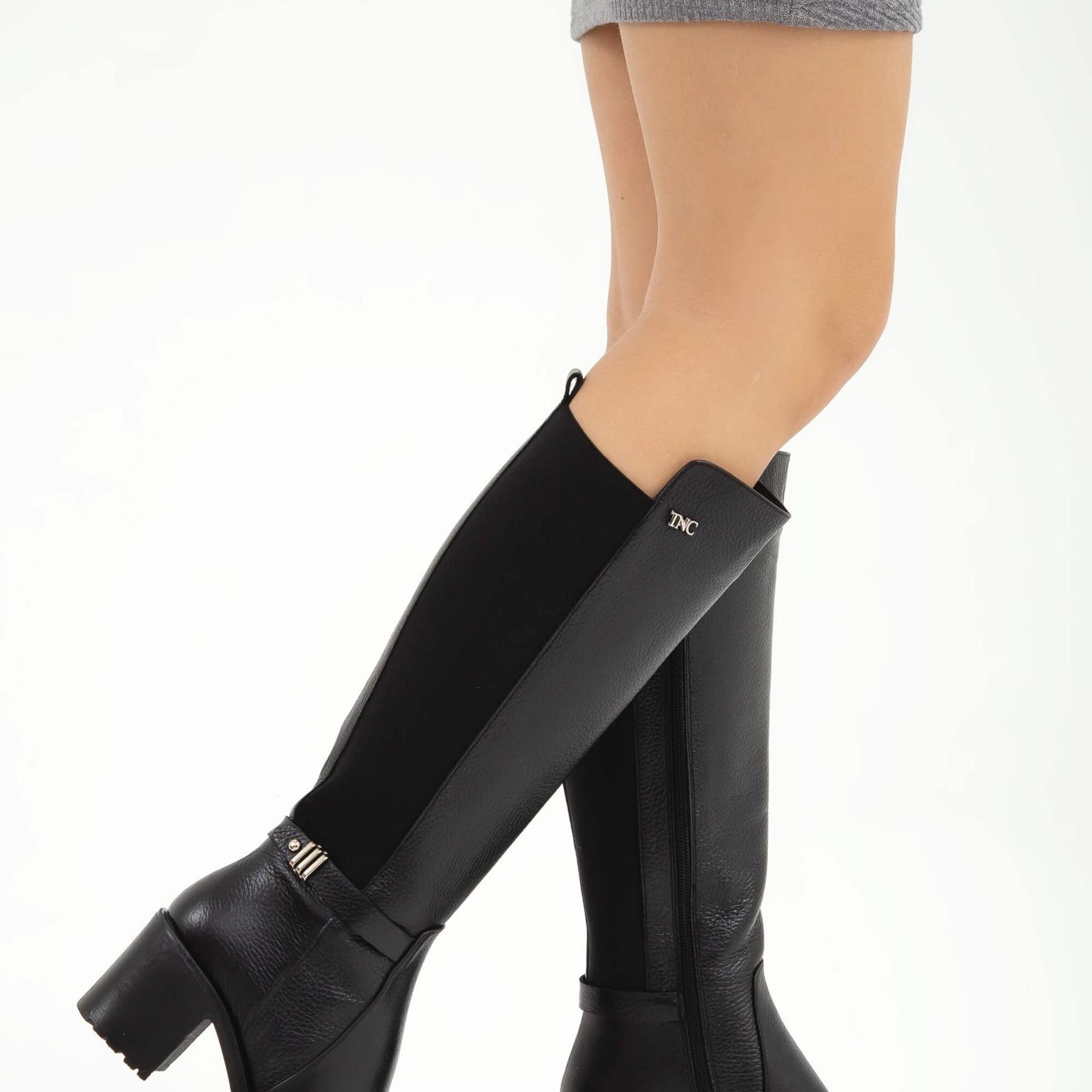 Tamer Tanca Kadın Hakiki Deri Siyah Çizme