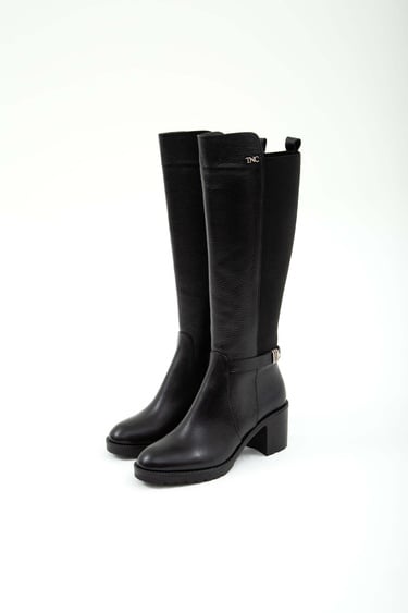  Tamer Tanca Kadın Hakiki Deri Siyah Çizme