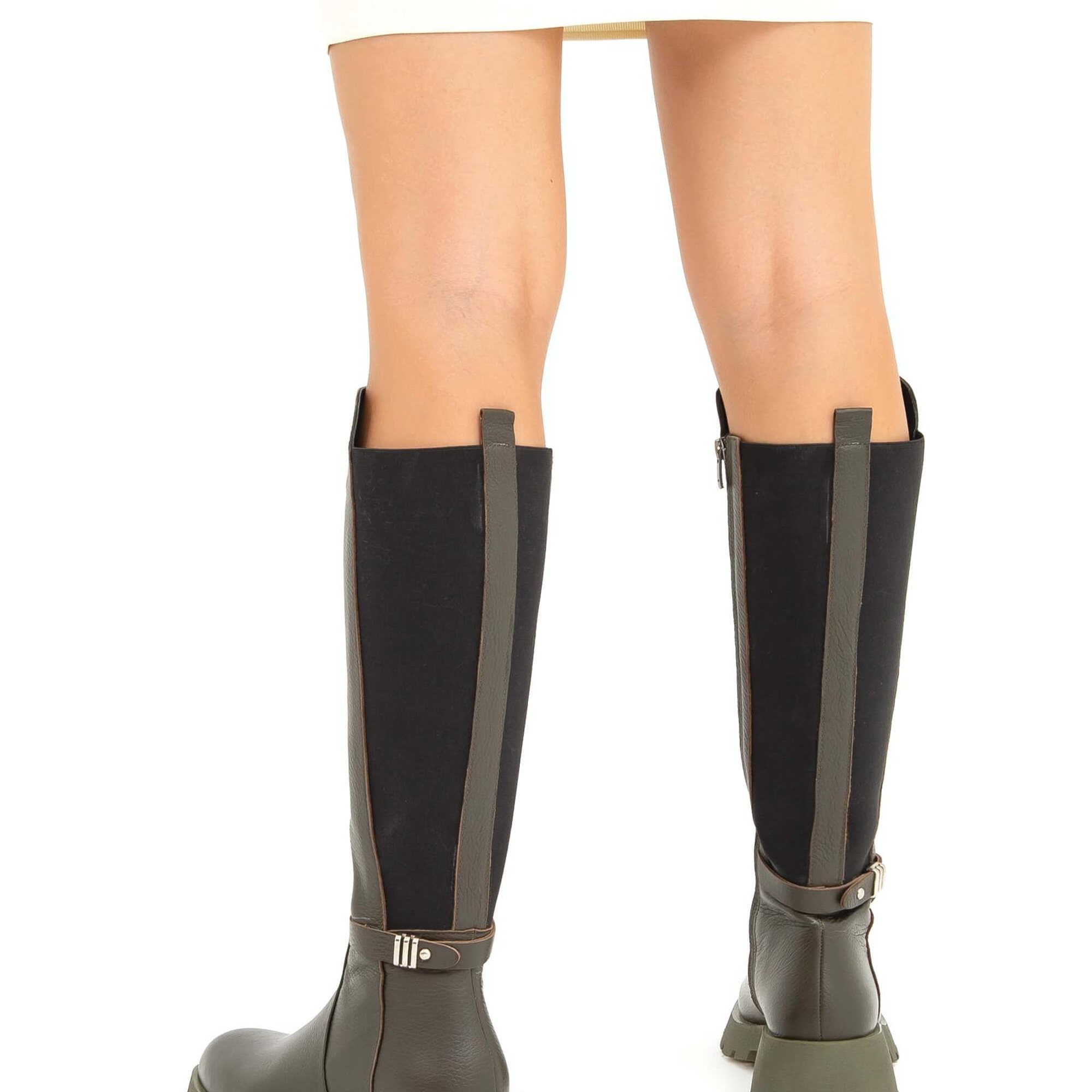 Tamer Tanca Kadın Hakiki Deri Yeşil Casual Çizme