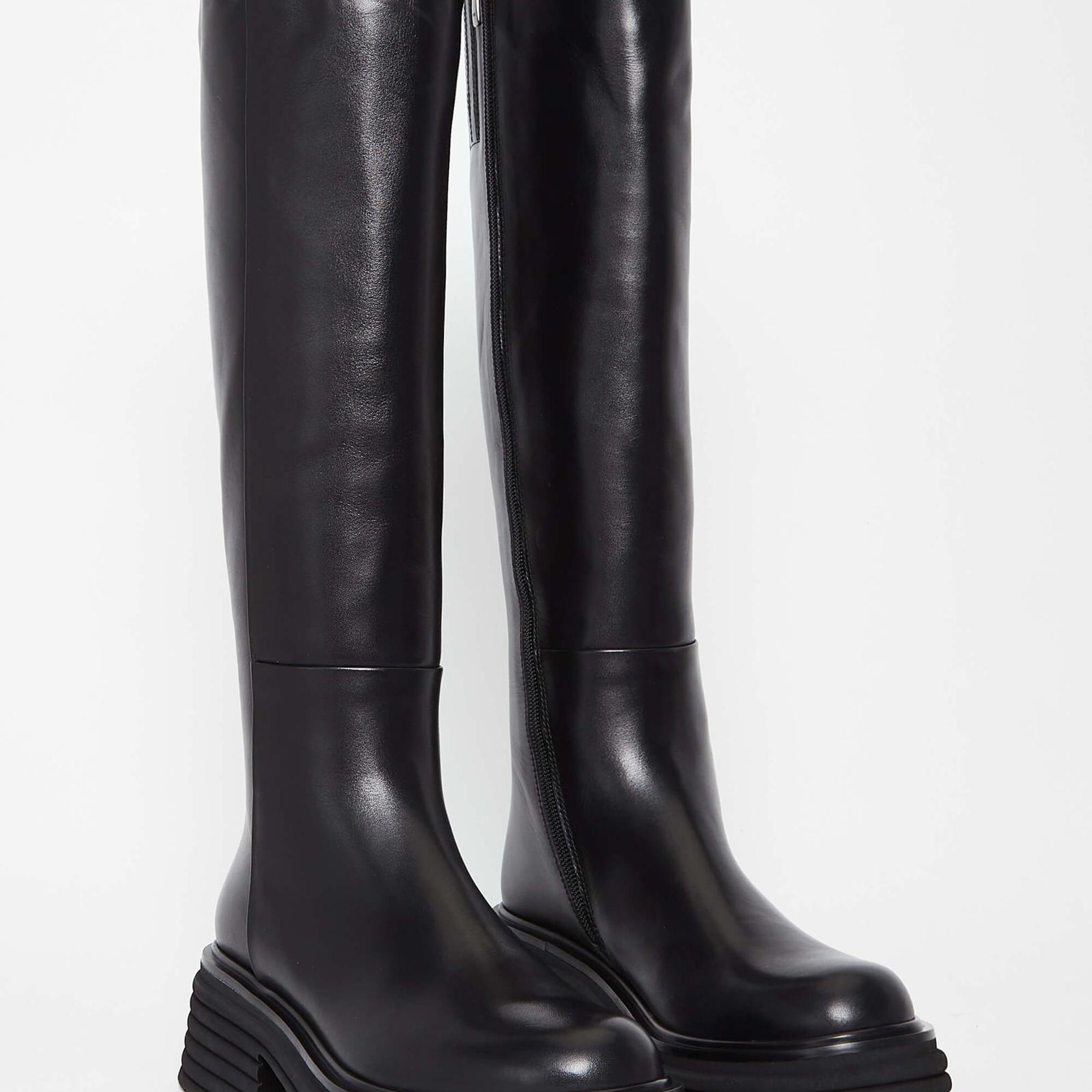 Tamer Tanca Kadın Hakiki Deri Siyah Deri Casual Çizme