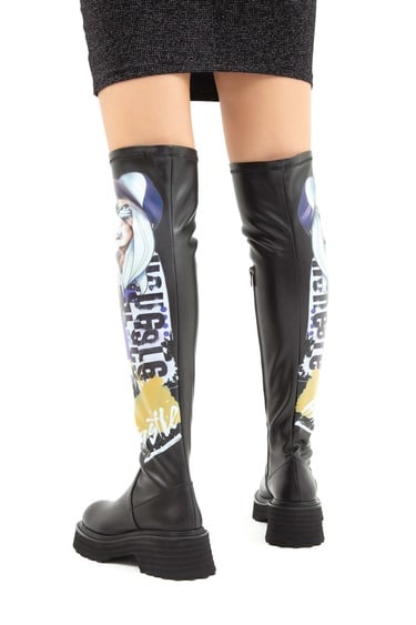  Tamer Tanca Kadın Hakiki Deri Siyah Casual Çizme