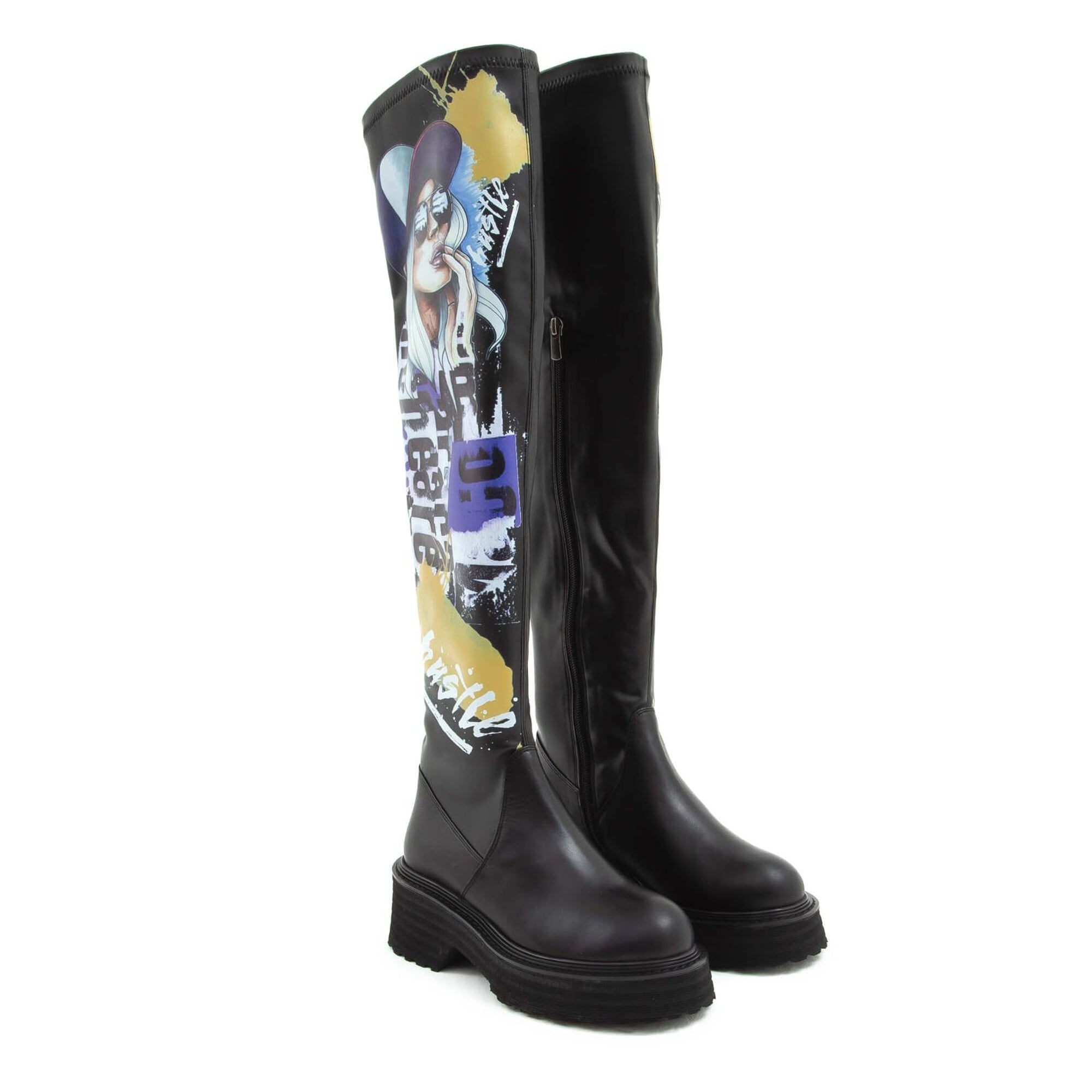 Tamer Tanca Kadın Hakiki Deri Siyah Casual Çizme