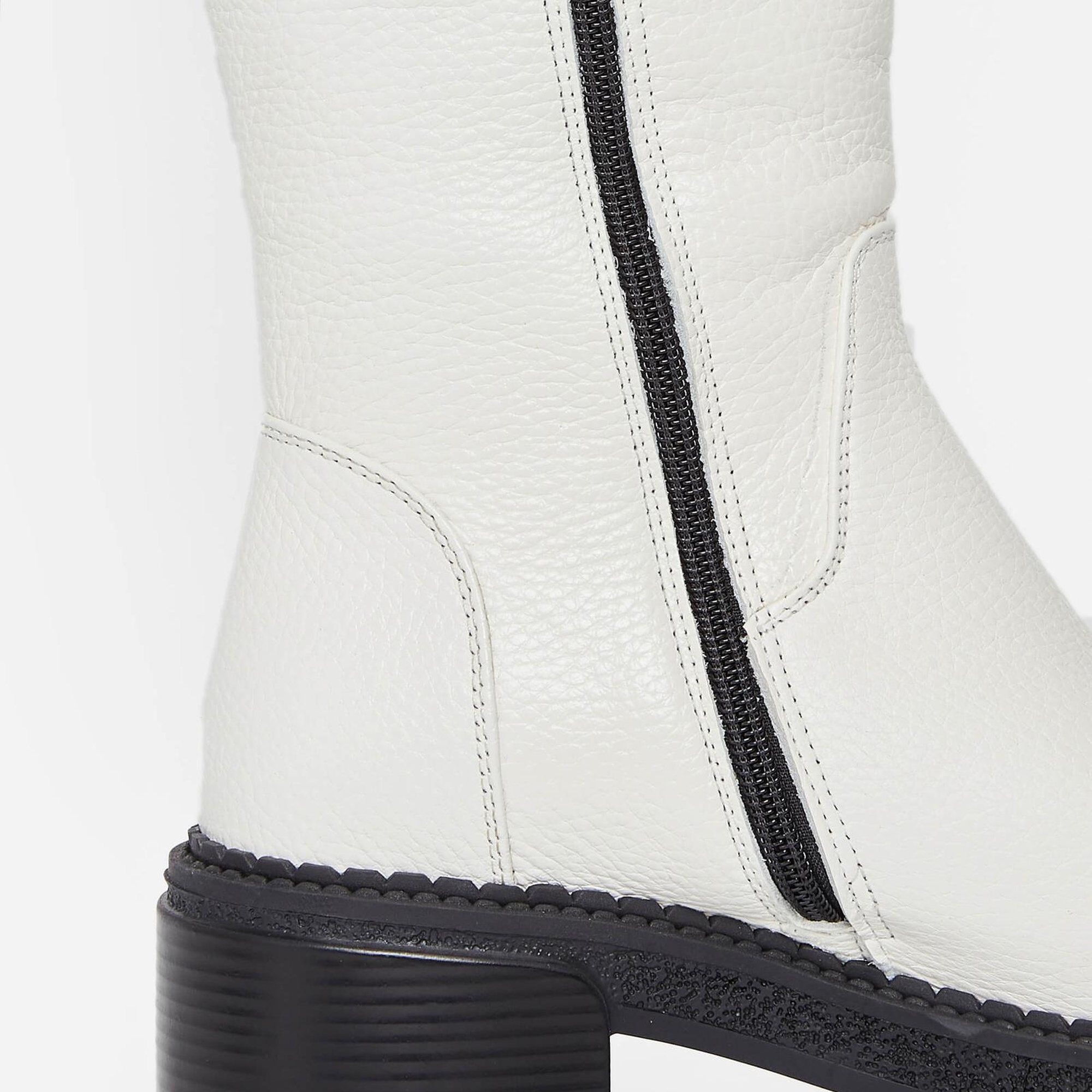 Tamer Tanca Kadın Hakiki Deri Kırık Beyaz Casual Çizme