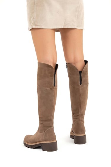  Tamer Tanca Kadın Hakiki Deri Kahverengi Casual Çizme