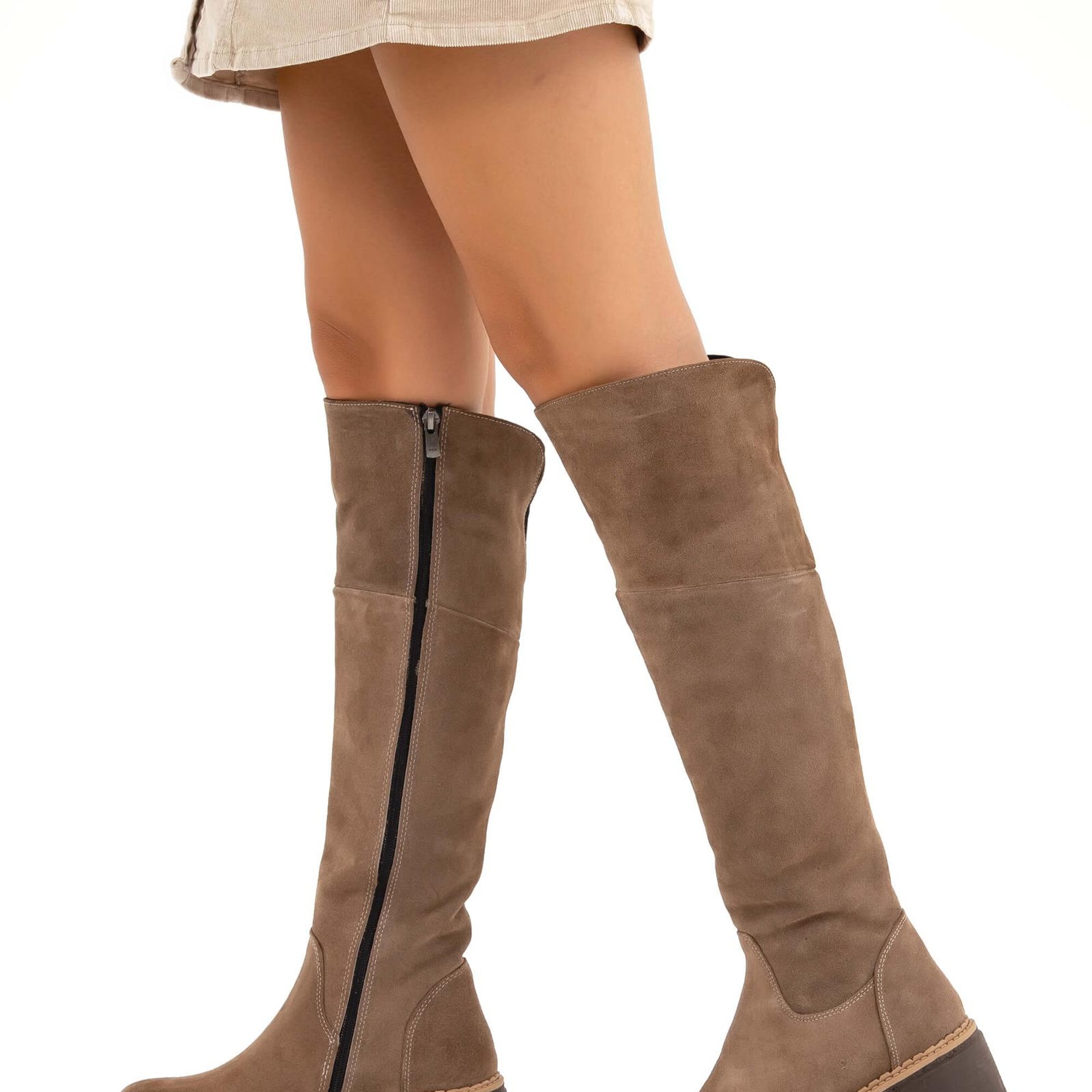 Tamer Tanca Kadın Hakiki Deri Kahverengi Casual Çizme