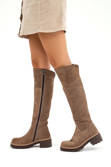  Tamer Tanca Kadın Hakiki Deri Kahverengi Casual Çizme