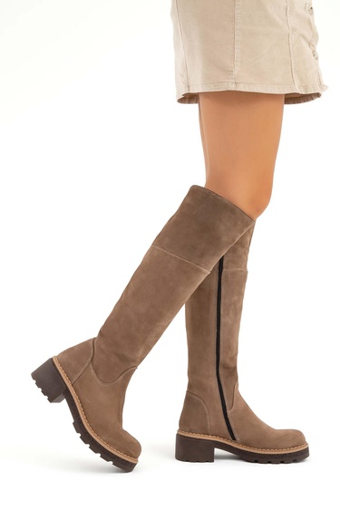  Tamer Tanca Kadın Hakiki Deri Kahverengi Casual Çizme