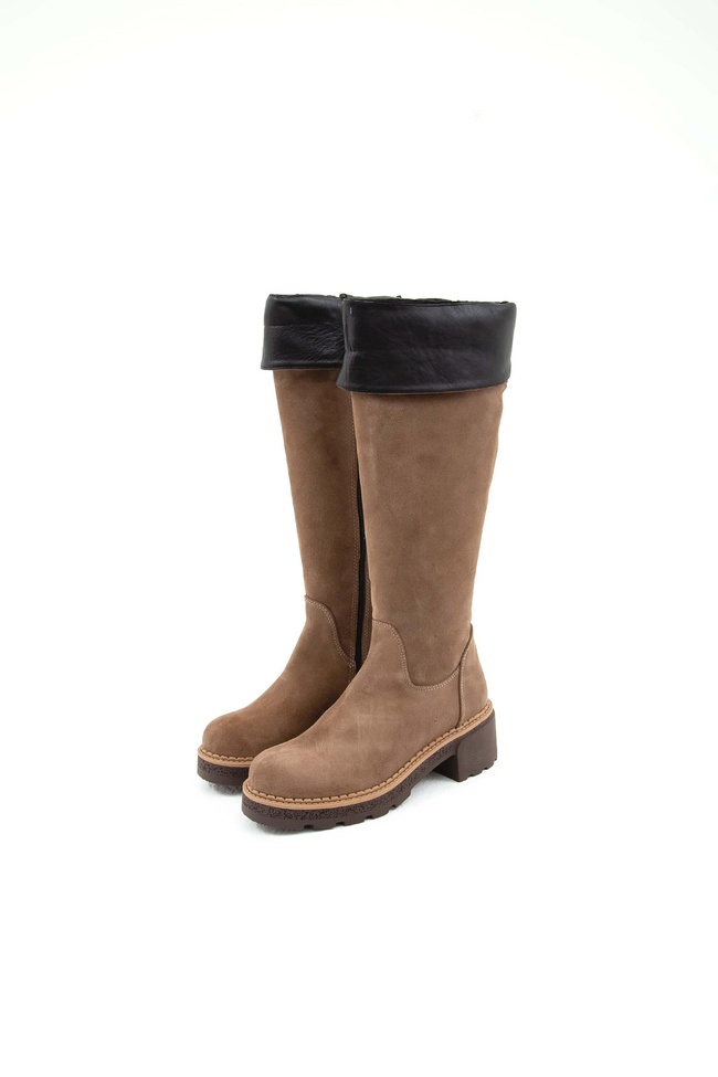  Tamer Tanca Kadın Hakiki Deri Kahverengi Casual Çizme