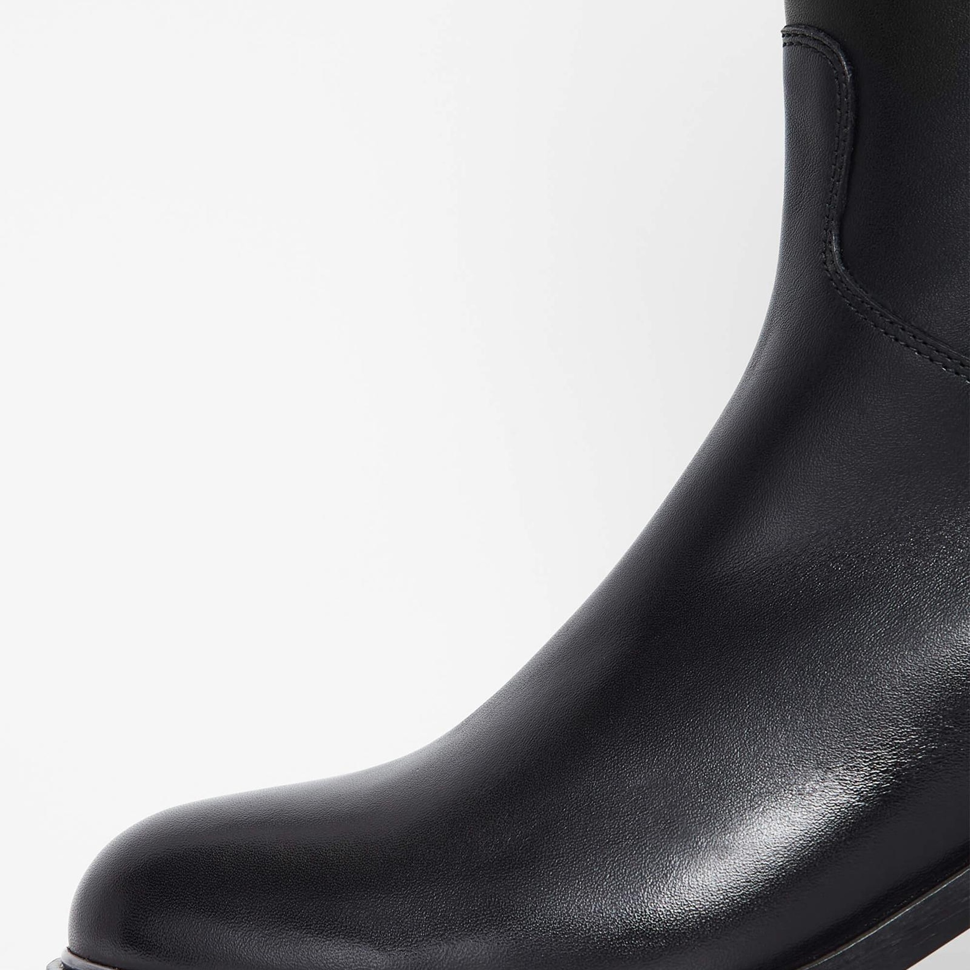 Tamer Tanca Kadın Hakiki Deri Siyah Deri Casual Çizme