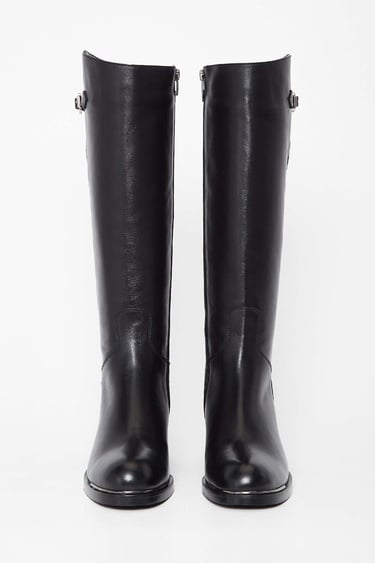  Tamer Tanca Kadın Hakiki Deri Siyah Deri Casual Çizme
