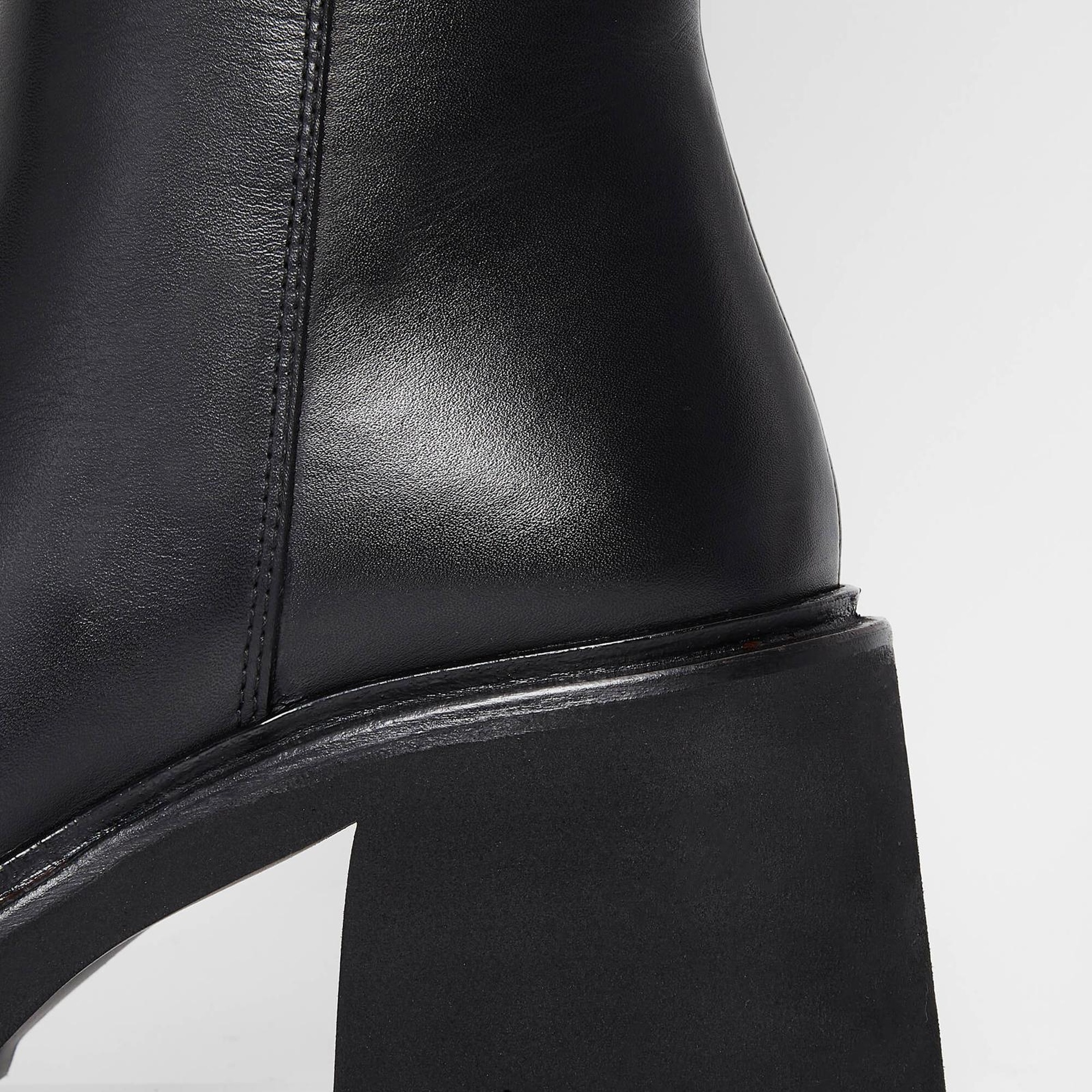 Tamer Tanca Kadın Hakiki Deri Siyah Deri Casual Çizme