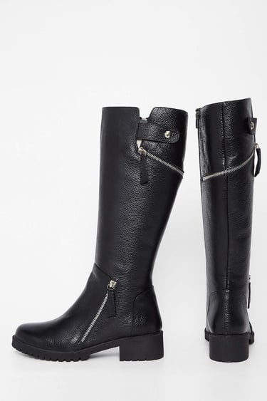  Tamer Tanca Kadın Hakiki Deri Siyah Casual Çizme