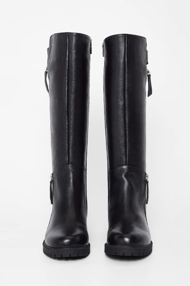  Tamer Tanca Kadın Hakiki Deri Siyah Casual Çizme