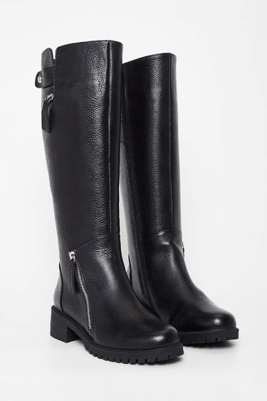  Tamer Tanca Kadın Hakiki Deri Siyah Casual Çizme