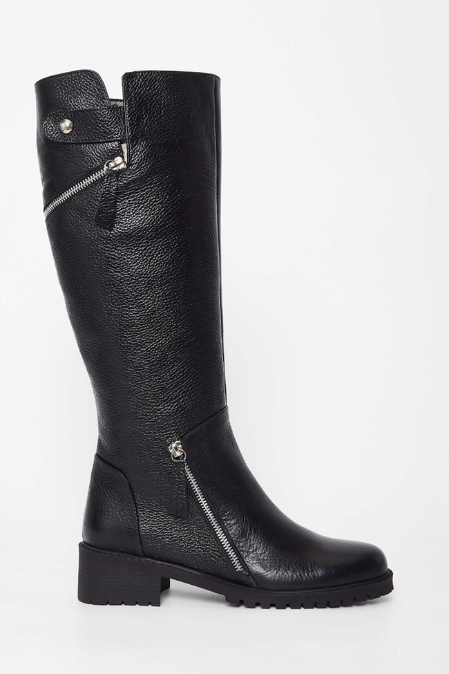  Tamer Tanca Kadın Hakiki Deri Siyah Casual Çizme