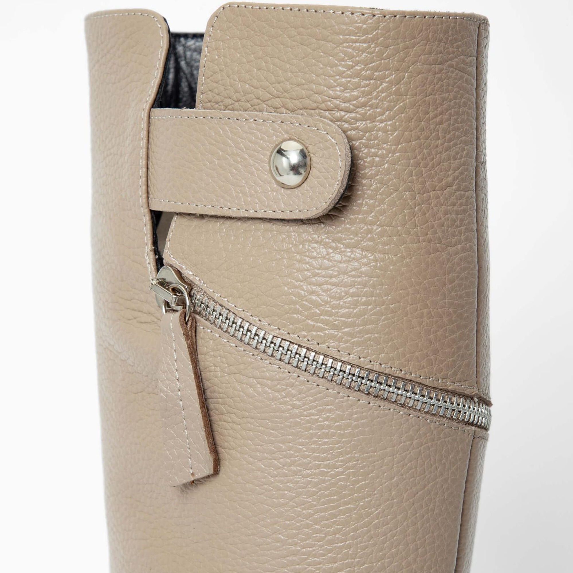 Tamer Tanca Kadın Hakiki Deri Bej Casual Çizme