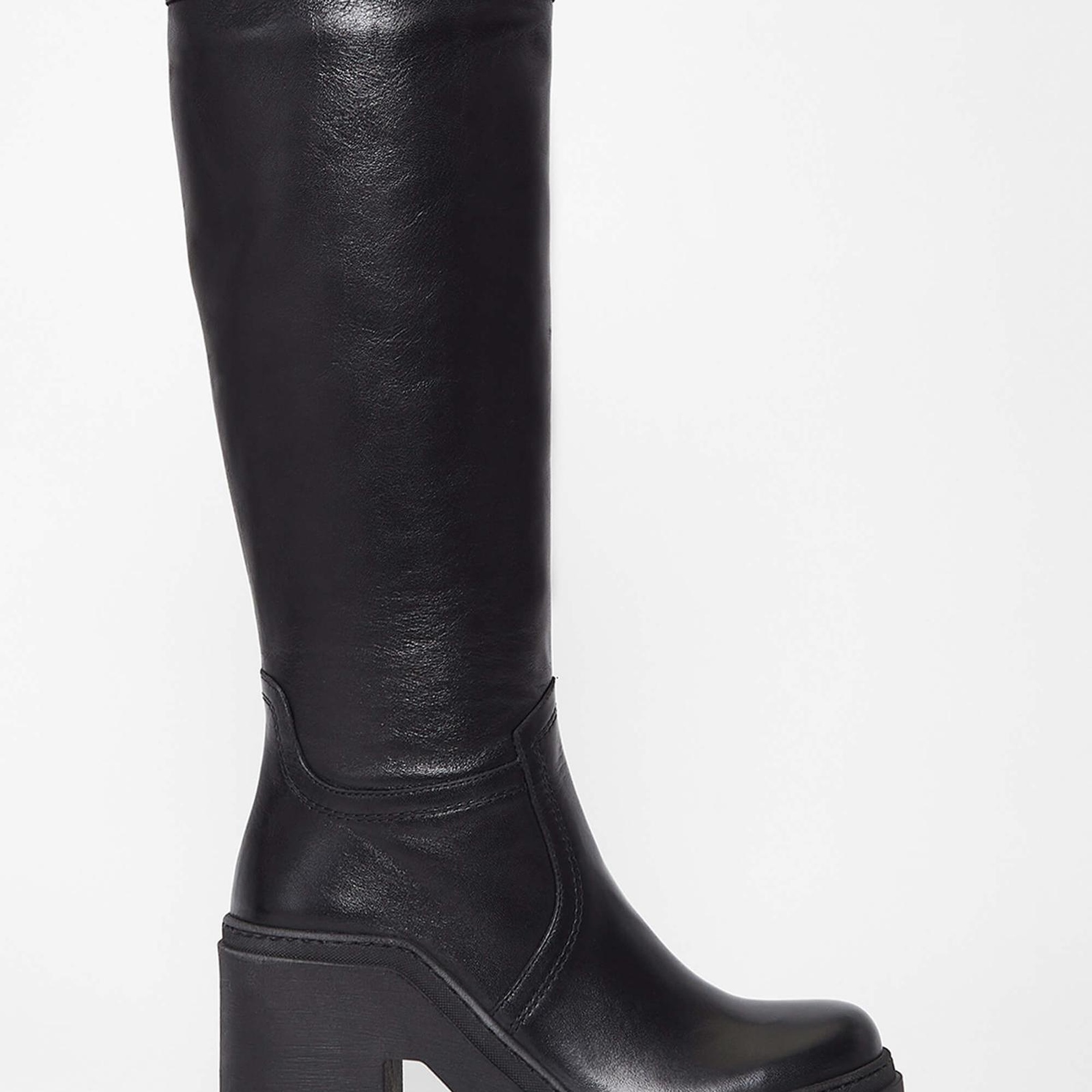 Tamer Tanca Kadın Hakiki Deri Siyah Deri Casual Çizme