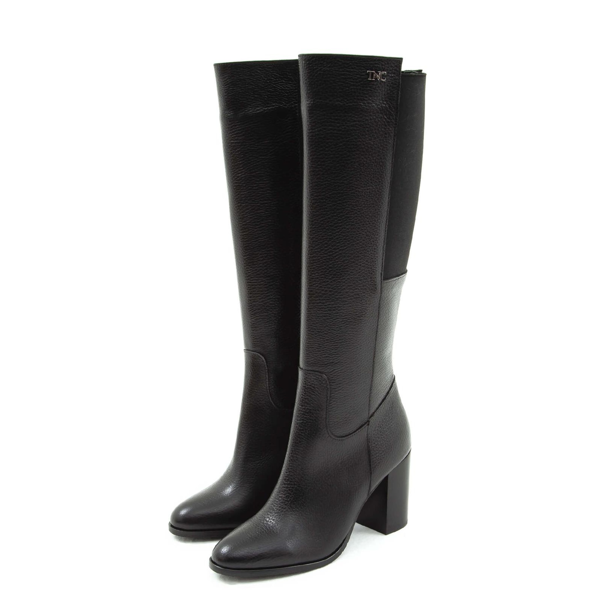 Tamer Tanca Kadın Hakiki Deri Siyah Klasik Çizme